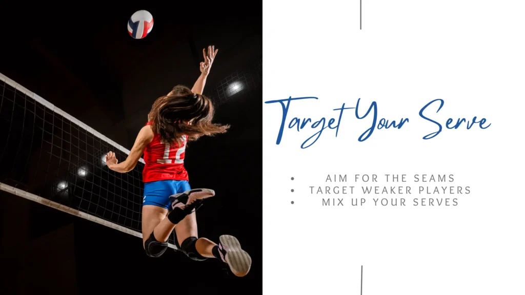 Volleyball serving tips - Target your serve