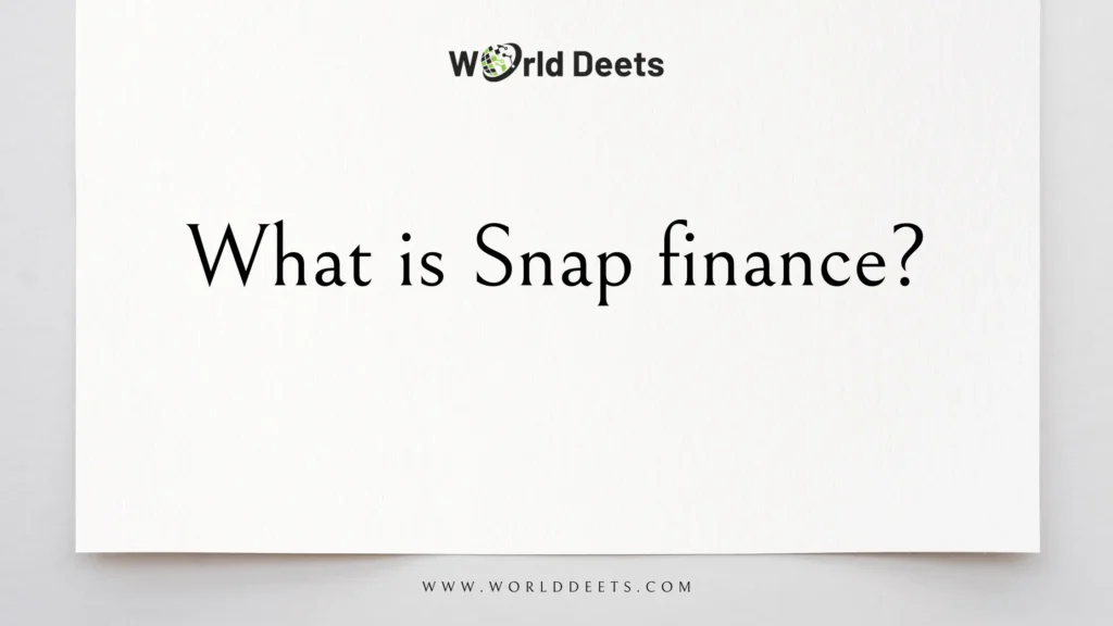 What is Snap finance?