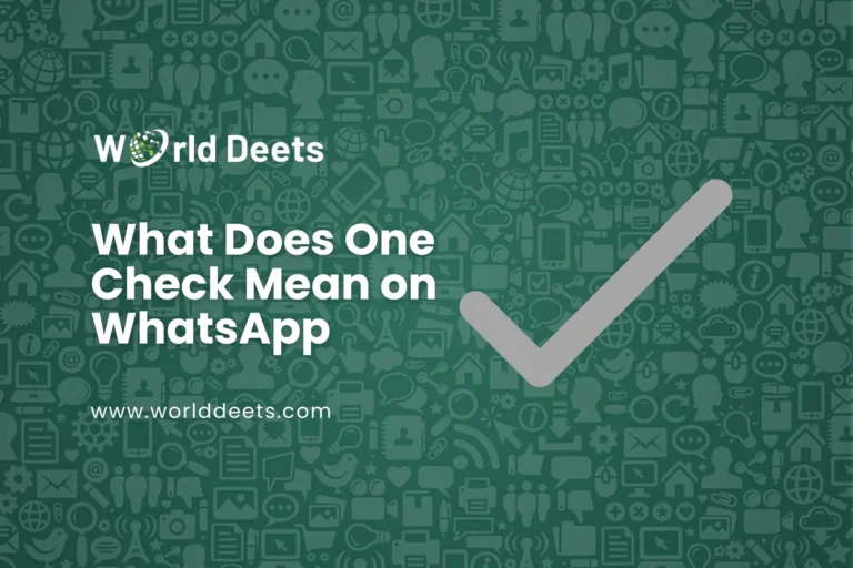 Understanding the Mystery What Does One Check Mean on WhatsApp